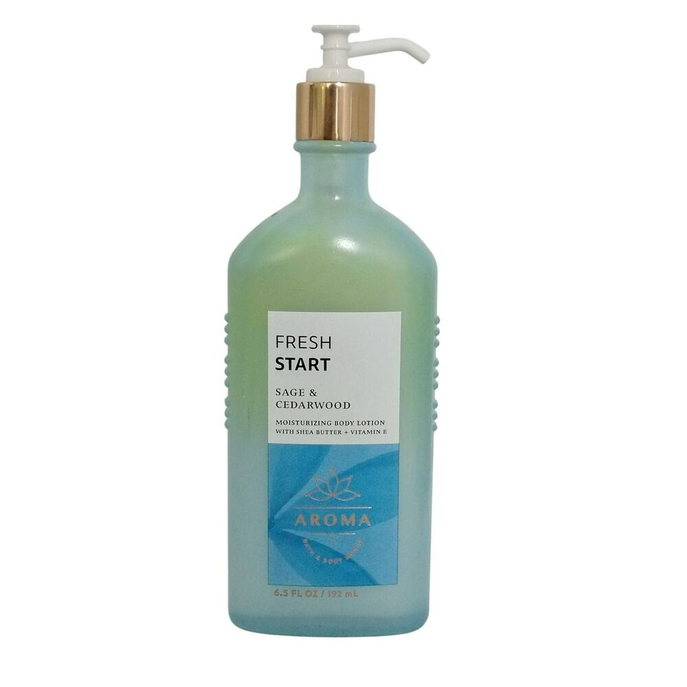 Bath & Body Works Aroma Fresh Start Sage Cedarwood Moisturize Body Lotion 6.5 oz